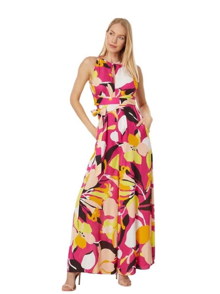 Ted Baker Molliah Halterneck Jumpsuit With Wrap Bodice Size 1